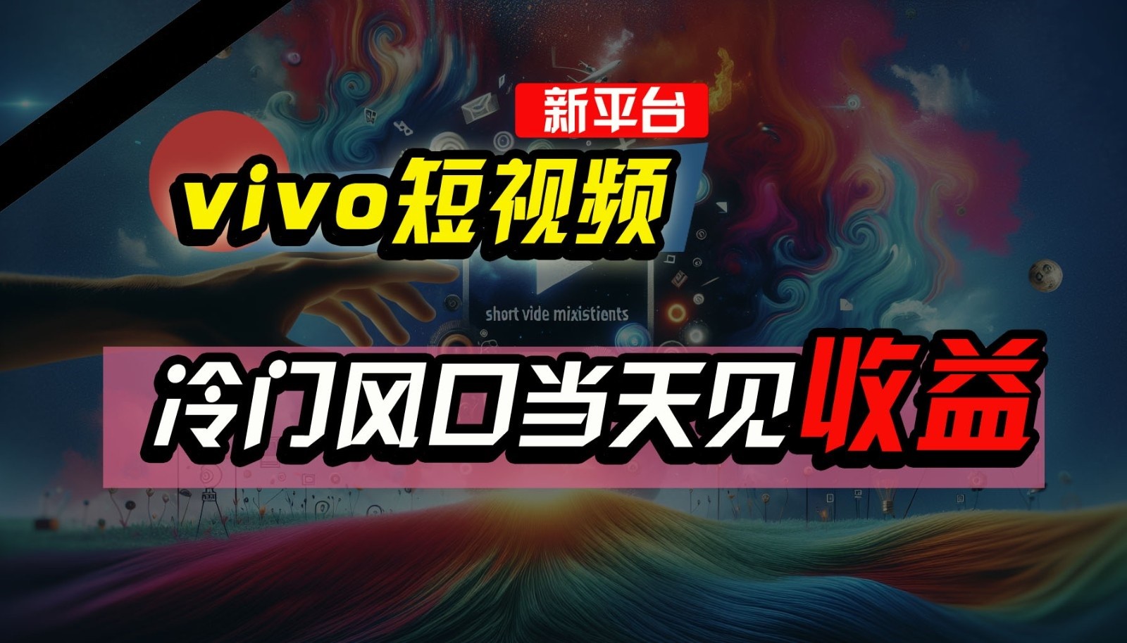 全新平台vivo短视频，新风口AI混剪无脑搬运，冷门风口当天见收益，7天撸了2300+了-富爸爸项目圈