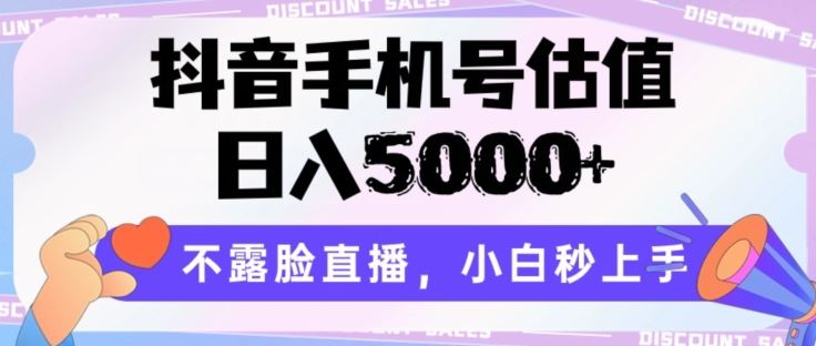 抖音手机号估值，日入5000+，不露脸直播，小白秒上手【揭秘】-富爸爸项目圈