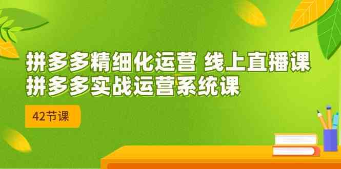 拼多多精细化运营 线上直播课：拼多多实战运营系统课（更新47节）-富爸爸项目圈