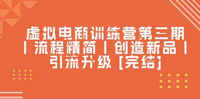 虚拟电商训练营第三期丨流程精简丨创造新品丨引流升级 [完结]-富爸爸项目圈