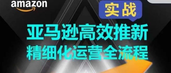 亚马逊高效推新精细化运营全流程，全方位、快速拉升产品排名和销量!-富爸爸项目圈