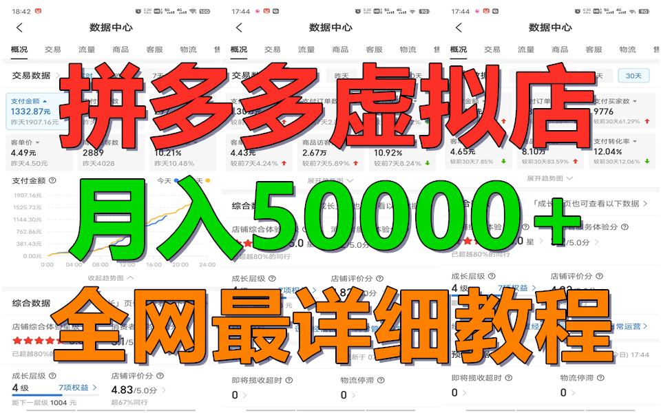 拼多多虚拟电商训练营月入50000+你也行，暴利稳定长久，副业首选-富爸爸项目圈