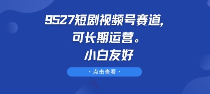 9527短剧视频号赛道，可长期运营，小白友好【揭秘】-富爸爸项目圈