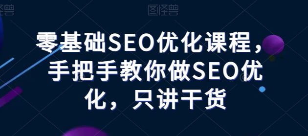 零基础SEO优化课程，手把手教你做SEO优化，只讲干货-富爸爸项目圈