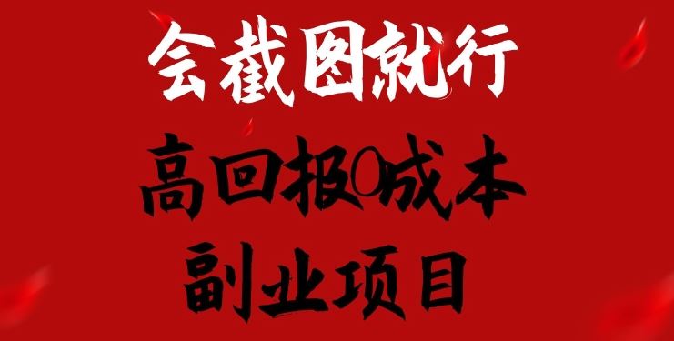 会截图就行，高回报0成本副业项目，卖离婚模板一天1.5k+【揭秘】-富爸爸项目圈