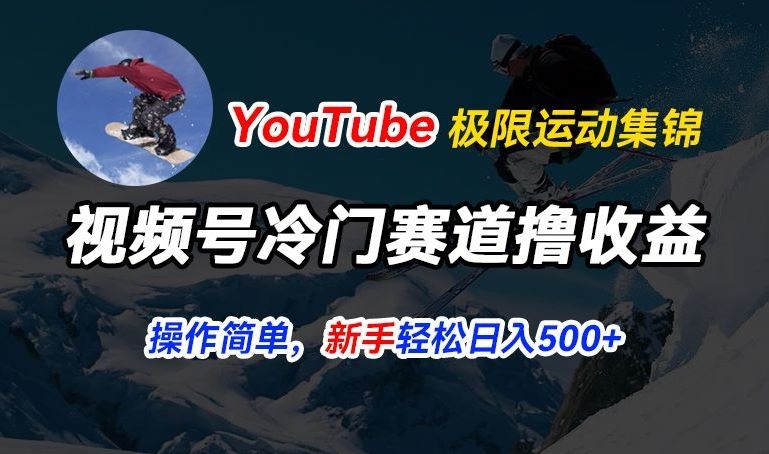 视频号冷门赛道撸收益，YouTube搬运极限运动集锦，暴力起号，操作简单流量高，轻松日入5张【揭秘】-富爸爸项目圈