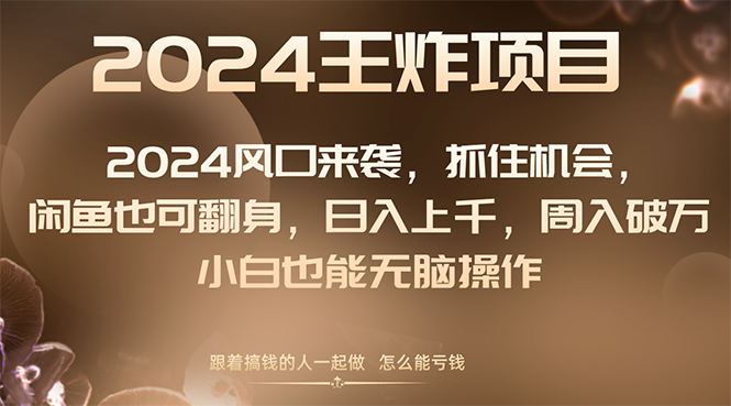 （8401期）2024风口项目来袭，抓住机会，闲鱼也可翻身，日入上千，周入破万，小白…-富爸爸项目圈