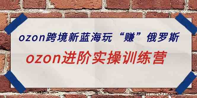 （9800期）ozon跨境新蓝海玩“赚”俄罗斯，ozon进阶实操训练营-富爸爸项目圈