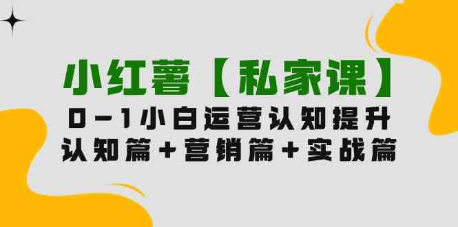 （9910期）小红薯【私家课】0-1玩赚小红书内容营销，认知篇+营销篇+实战篇（11节课）-富爸爸项目圈