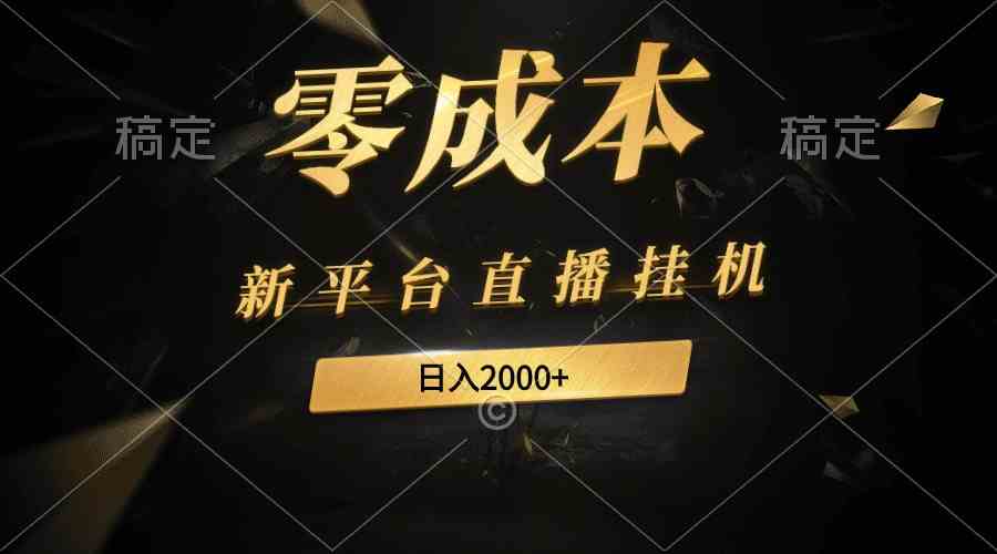 （9841期）新平台直播挂机最新玩法，0成本，不违规，日入2000+-富爸爸项目圈