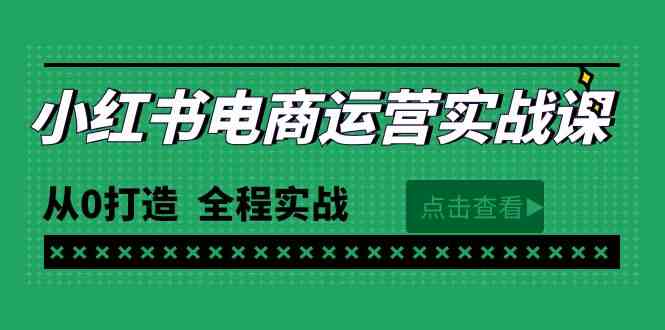 （9946期）最新小红书·电商运营实战课，从0打造  全程实战（65节视频课）-富爸爸项目圈