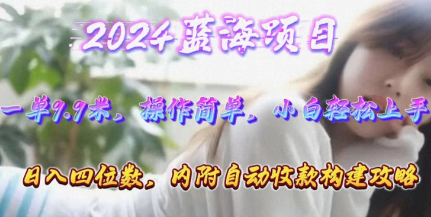 （10204期）年轻群体的蓝海市场，1单9.9元，操作简单，小白轻松上手，日入四位数-富爸爸项目圈