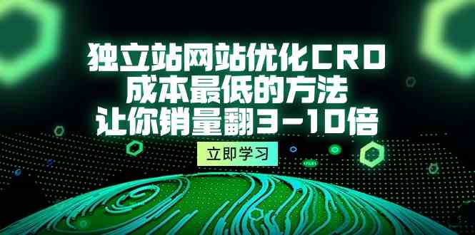 （10173期）独立站网站优化CRO，成本最低的方法，让你销量翻3-10倍（5节课）-富爸爸项目圈