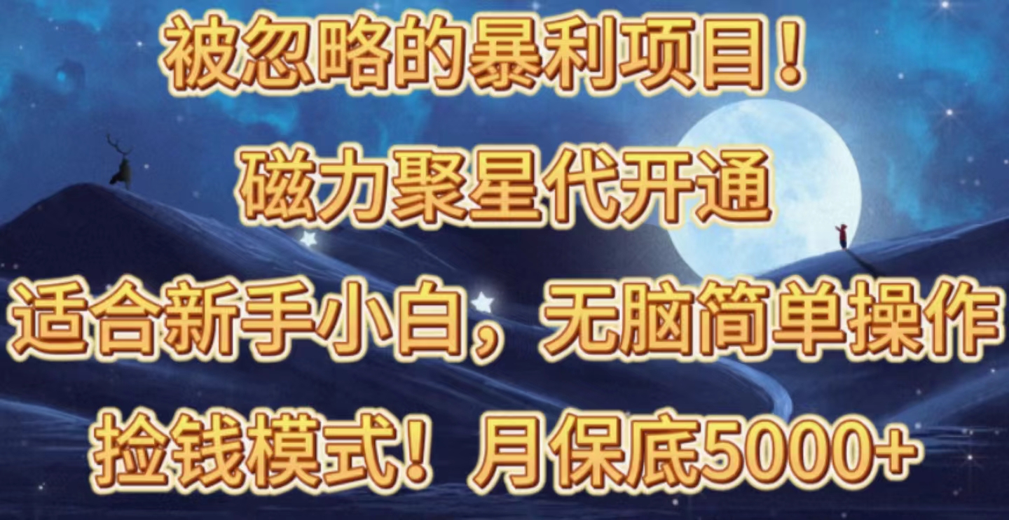 （10245期）被忽略的暴利项目！磁力聚星代开通捡钱模式，轻松月入五六千-富爸爸项目圈