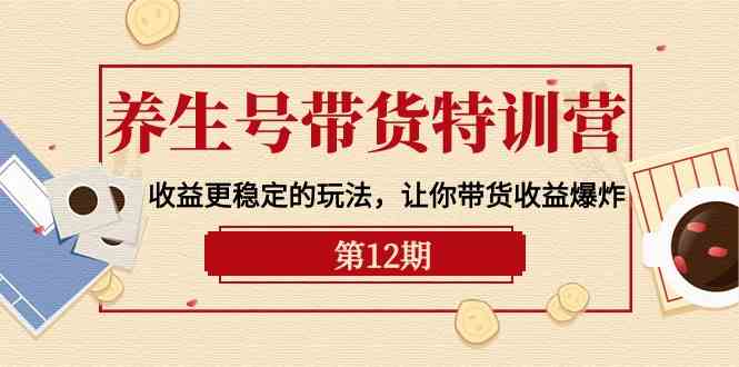 （10110期）养生号带货特训营【12期】收益更稳定的玩法，让你带货收益爆炸-9节直播课-富爸爸项目圈