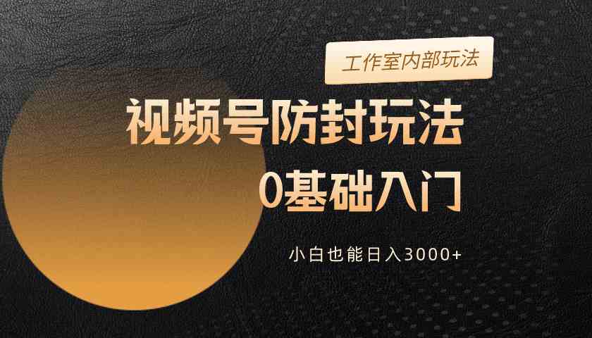 （10107期）2024视频号升级防封玩法，零基础入门，小白也能日入3000+-富爸爸项目圈