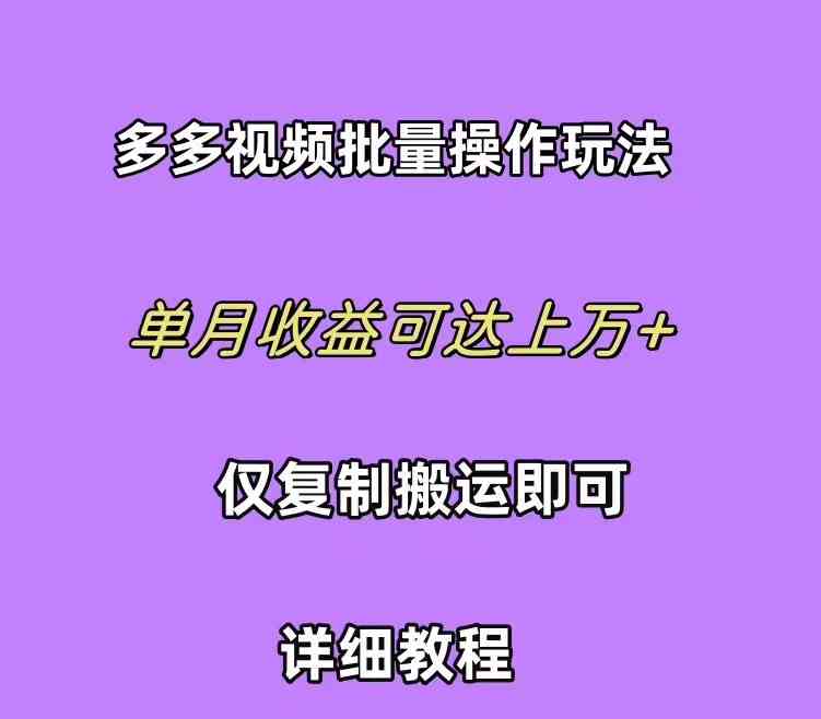 （10029期）拼多多视频带货快速过爆款选品教程 每天轻轻松松赚取三位数佣金 小白必…-富爸爸项目圈