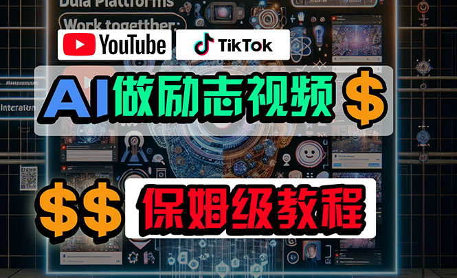 （10520期）利用AI制作励志视频，在YouTube和TikTok赚钱，小白可做（附工具）-富爸爸项目圈