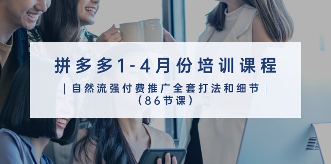 （10495期）拼多多1-4月份培训课程，自然流强付费推广全套打法和细节（86节课）-富爸爸项目圈