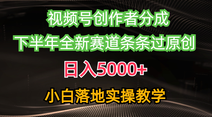 （10294期）视频号创作者分成最新玩法，日入5000+  下半年全新赛道条条过原创，小…-富爸爸项目圈