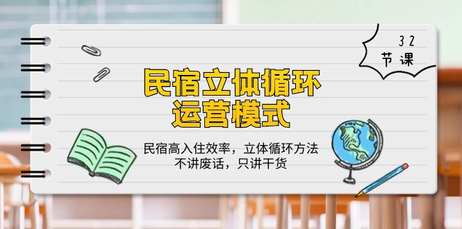 （10284期）民宿 立体循环运营模式：民宿高入住效率，立体循环方法，只讲干货（32节）-富爸爸项目圈