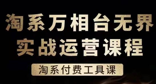 淘系万相台无界实战运营课，淘系付费工具课-富爸爸项目圈