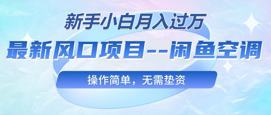 （10767期）最新风口项目—闲鱼空调，新手小白月入过万，操作简单，无需垫资-富爸爸项目圈
