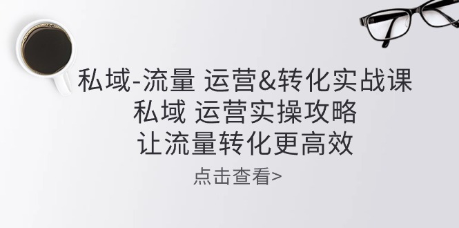 （10739期）私域-流量 运营&转化实操课：私域 运营实操攻略 让流量转化更高效-富爸爸项目圈