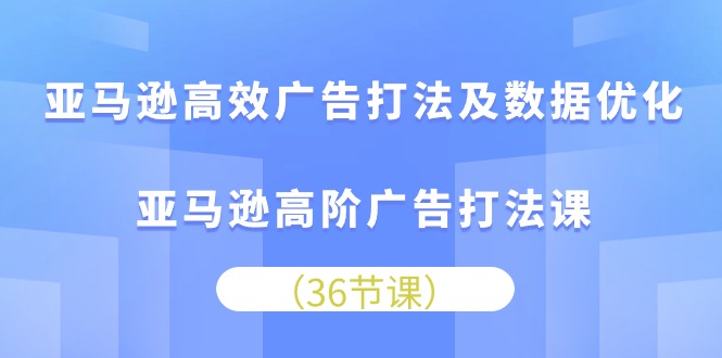 （10649期）亚马逊高效广告打法及数据优化，亚马逊高阶广告打法课-富爸爸项目圈