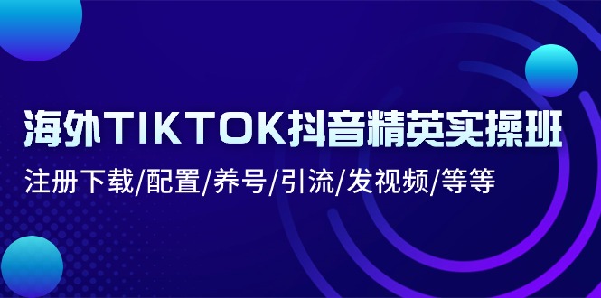 （10998期）海外TIKTOK抖音精英实操班：注册下载/配置/养号/引流/发视频/等等-富爸爸项目圈