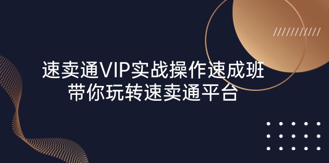 （10935期）速卖通 VIP实战操作-速成班，带你玩转速卖通平台（23节）-富爸爸项目圈