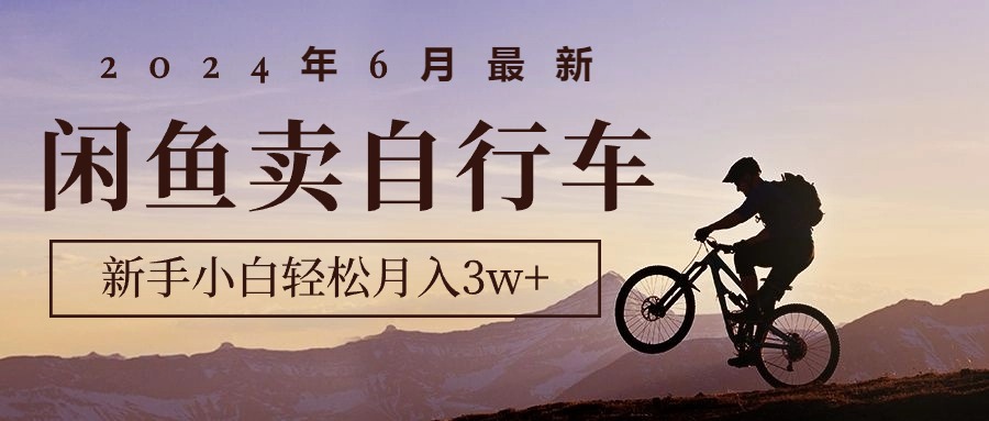 （10915期）2024年6月最新闲鱼卖自行车，新手小白轻松月入3w+项目-富爸爸项目圈