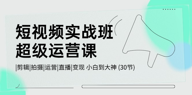 （10836期）短视频实战班-超级运营课，|剪辑|拍摄|运营|直播|变现 小白到大神 (30节)-富爸爸项目圈