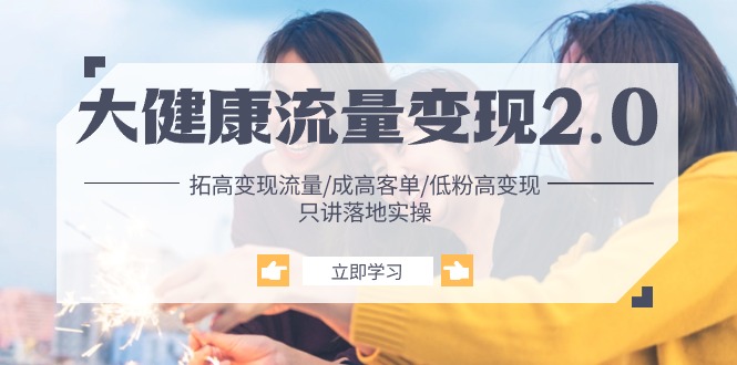 （10871期）大健康 流量 变现2.0：拓高变现 流量/成高客单/低粉高变现/只讲落地实战-富爸爸项目圈