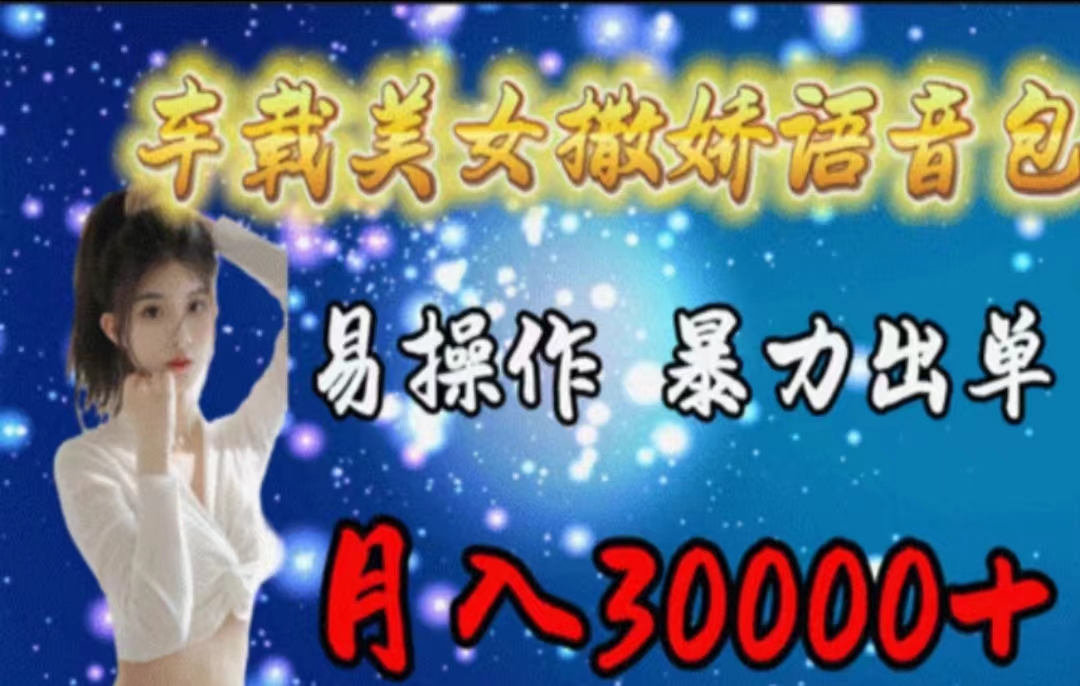 （11249期）车载美女撒娇语音包，执行就出单，月入3000＋，小白看完课程就能马上实操-富爸爸项目圈