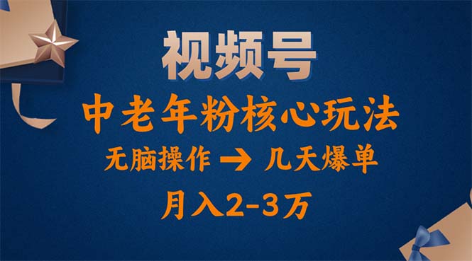 （11288期）视频号火爆玩法，高端中老年粉核心打法，无脑操作，一天十分钟，月入两万-富爸爸项目圈