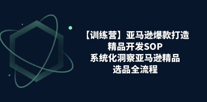 （11210期）【训练营】亚马逊爆款打造之精品开发SOP，系统化洞察亚马逊精品选品全流程-富爸爸项目圈
