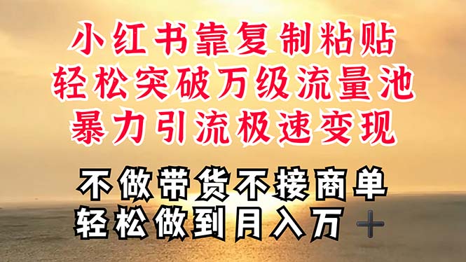 （11139期）深层揭秘小红书，靠复制粘贴，一周突破万级流量池，无脑搬运，暴力引流…-富爸爸项目圈