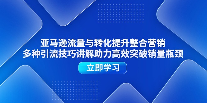 （11335期）亚马逊流量与转化提升整合营销，多种引流技巧讲解助力高效突破销量瓶颈-富爸爸项目圈