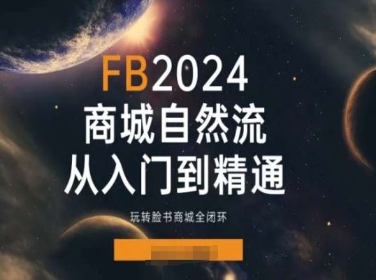 2024Faceboo商城自然流(从入门到精通)，玩转脸书商城全闭环-富爸爸项目圈