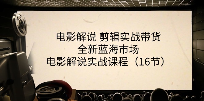 电影解说剪辑实战带货全新蓝海市场，电影解说实战课程（16节）-富爸爸项目圈
