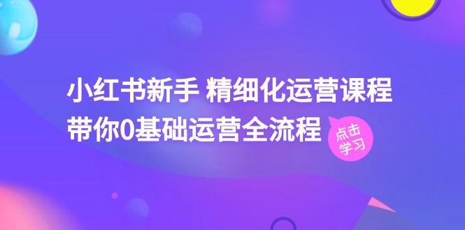 （11417期）小红书新手 精细化运营课程，带你0基础运营全流程（41节视频课）-富爸爸项目圈