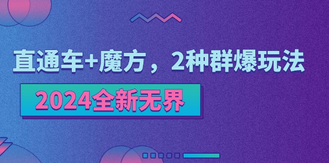 （11479期）2024全新无界：直通车+魔方，2种群爆玩法-富爸爸项目圈