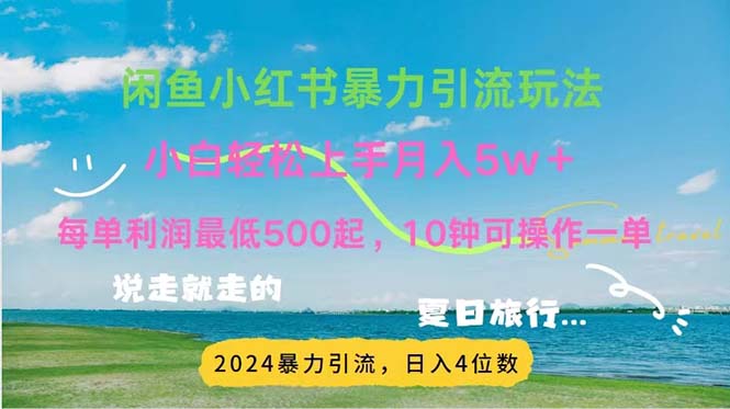 （11650期）2024暑假赚钱项目小红书咸鱼暴力引流，简单无脑操作，每单利润500+，…-富爸爸项目圈