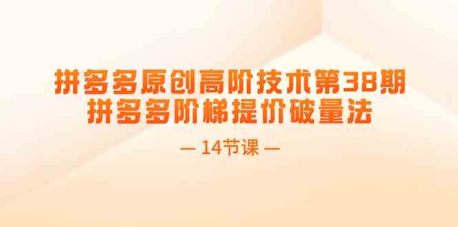 拼多多原创高阶技术第38期，拼多多阶梯提价破量法（14节课）-富爸爸项目圈