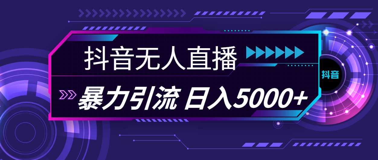 （11709期）抖音无人直播，暴利引流，日入5000+-富爸爸项目圈