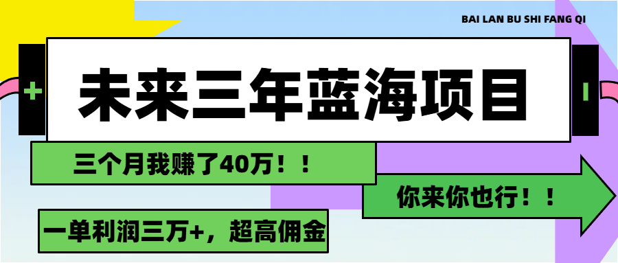 （11716期）未来三年，蓝海赛道，月入3万+-富爸爸项目圈