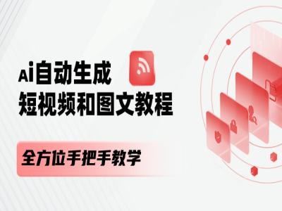 AI自动生成短视频和图文课程，全方位手把手教学-富爸爸项目圈