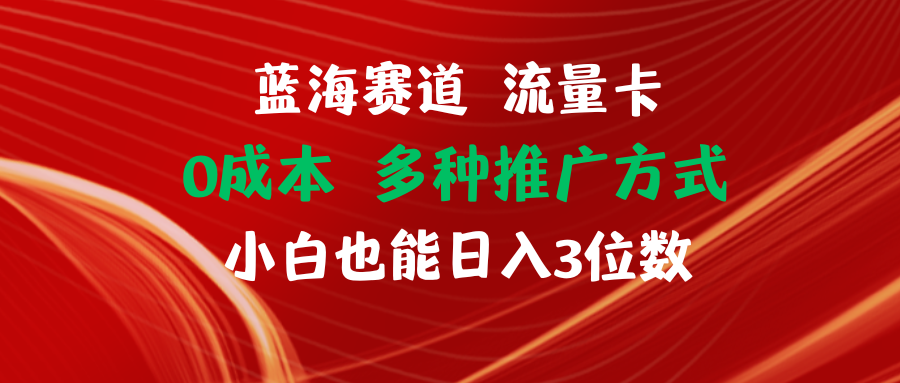 （11768期）蓝海赛道 流量卡 0成本 小白也能日入三位数-富爸爸项目圈