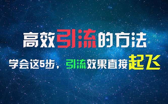 （11776期）高效引流的方法，可以帮助你日引300+创业粉，一年轻松收入30万，比打工强-富爸爸项目圈